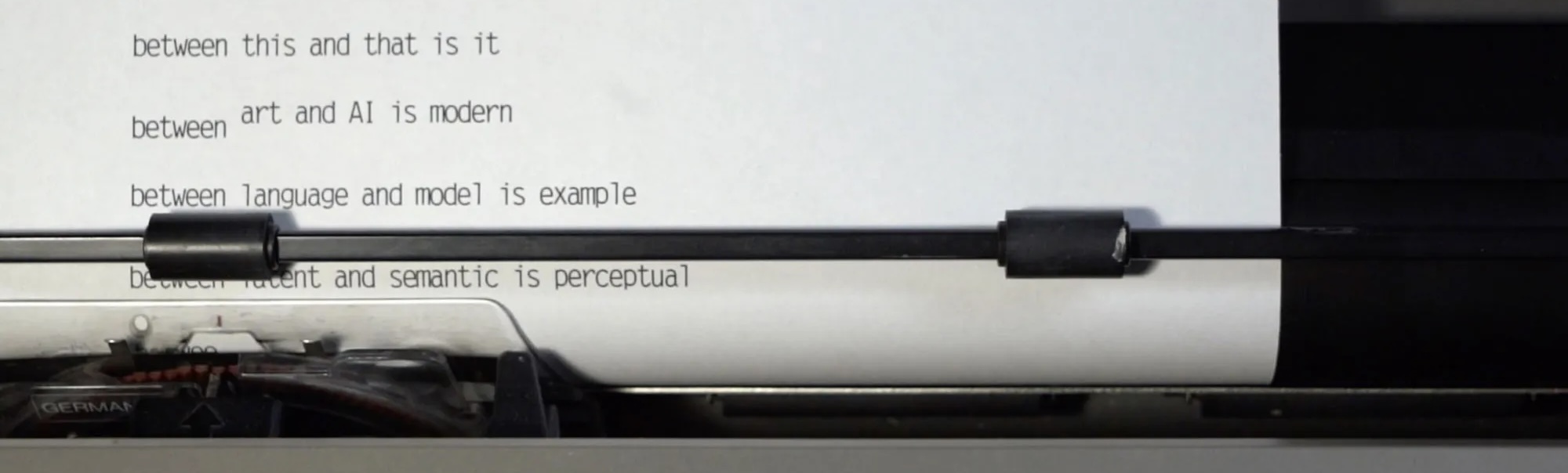 Between This and That is It, an electronic typewriter from the 1980s augmented with AI