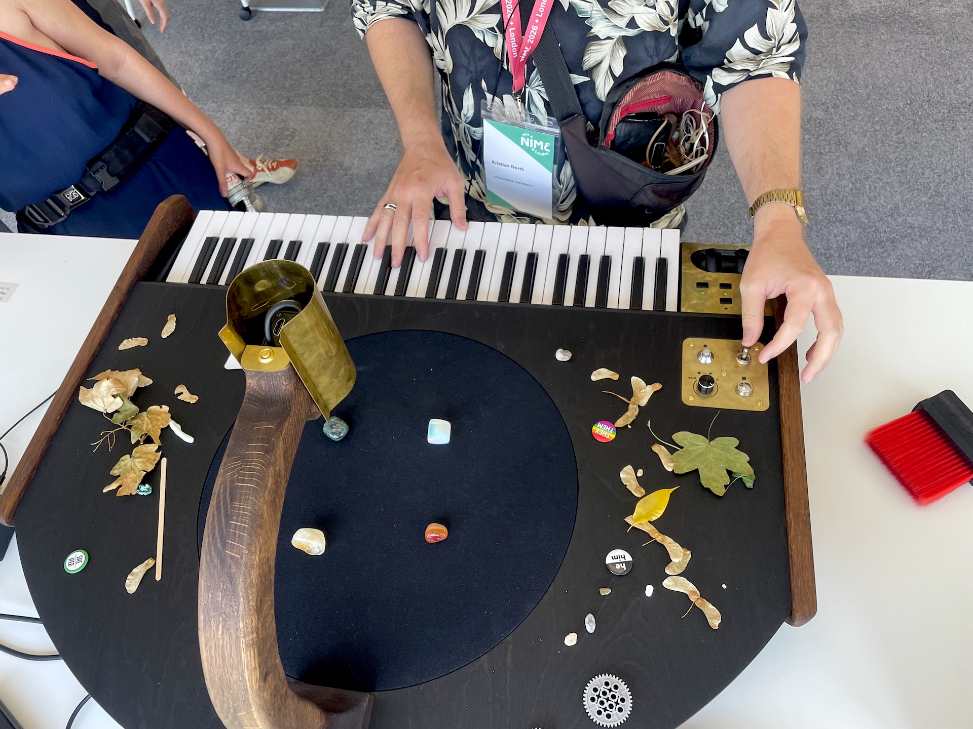 NIME 2026, London, UK, The Readymade Synth demo by Antoni Rayzhekov and Martin Murer